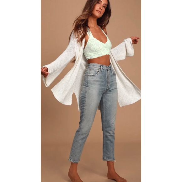 FREE PEOPLE Galloon Racerback Mint Green Lace Bralette - Picture 6 of 6